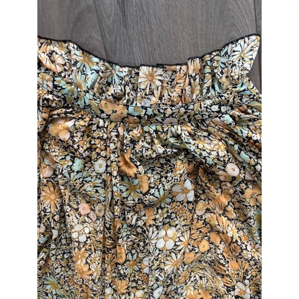 Free‎ People Feeling Groovy Maxi Dress Women XS Multicolor Floral Tiered Boho